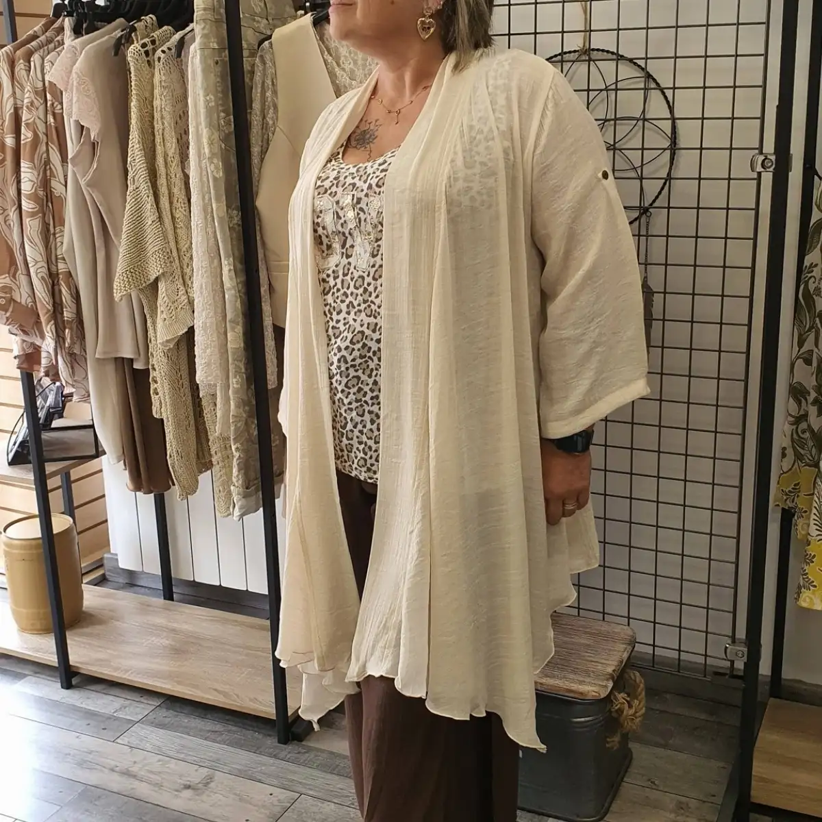Gilet maille irisé crochet